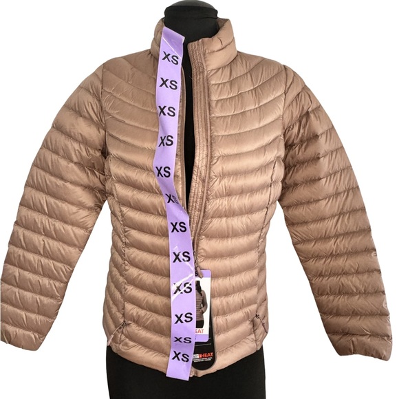 32 Degrees Heat Ultra lightweight down jacket, taupe, xsmall - Picture 1 of 7